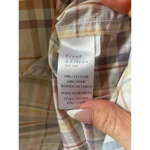 Frank & Eileen the Eileen relaxed linen blend button up shirt size small - Picture 11 of 13